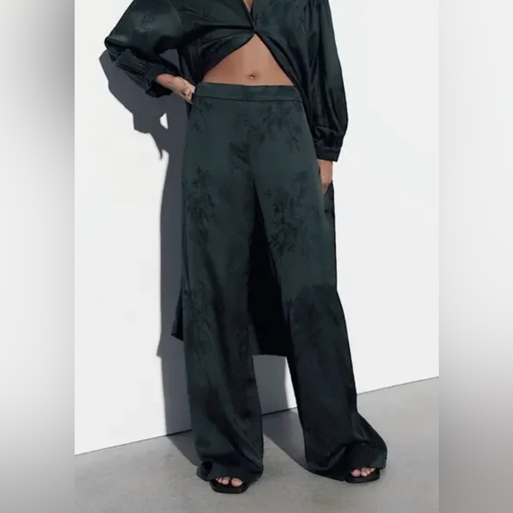 NWOT Zara embroidered trousers
